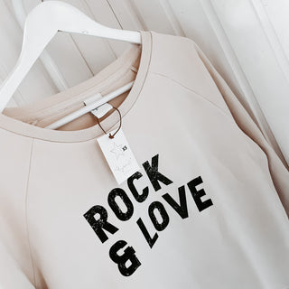 ROCK & LOVE vintage white sweatshirt *relaxed style* *back in stock*