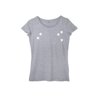 White scattered stars on a grey tee *preloved*