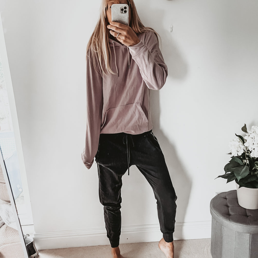 Plain lilac vintage look hoody size 12-14
