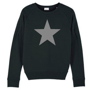 Grey star black sweatshirt