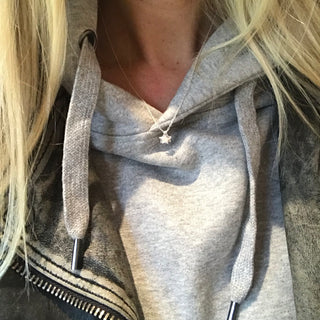 Sterling silver triple star necklace