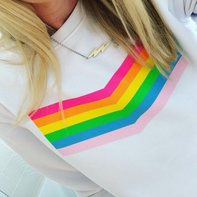 Preloved Neon rainbow sweatshirt