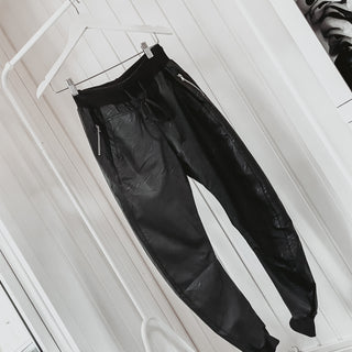 Full faux leather black ULTIMATE joggers