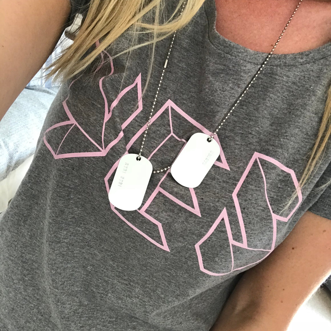 Pink YES tee (L)