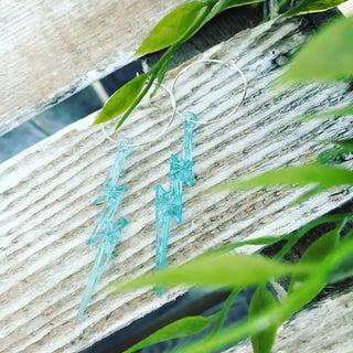 Lightning hoop earrings (lots of colours available)