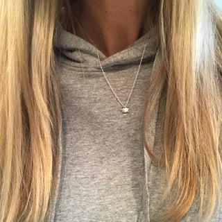 Sterling silver triple star necklace
