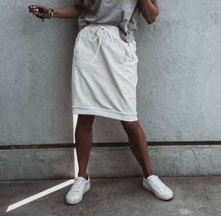 Vintage white full faux leather  ULTIMATE jogger skirt