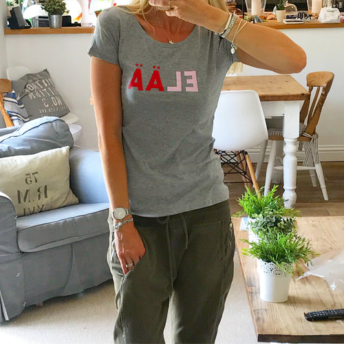 ELAA red & pink tee (M)