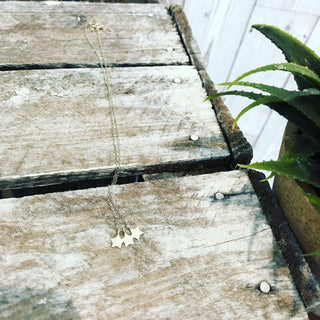 Sterling silver triple star necklace