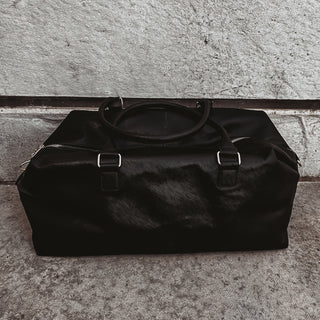 Slouchy black Ibiza weekend faux leather bag *NEW*