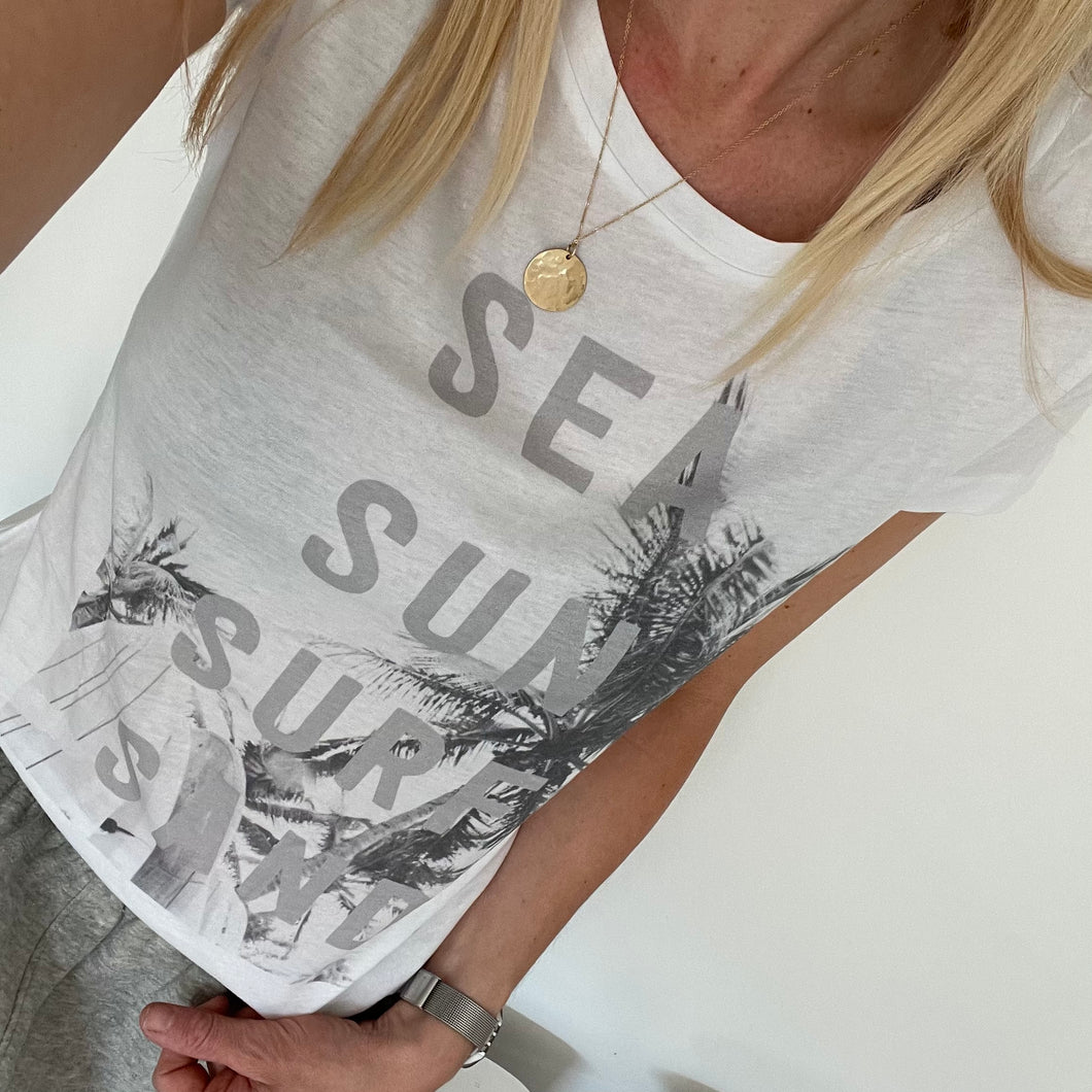 Sand sea surf tee (sample)