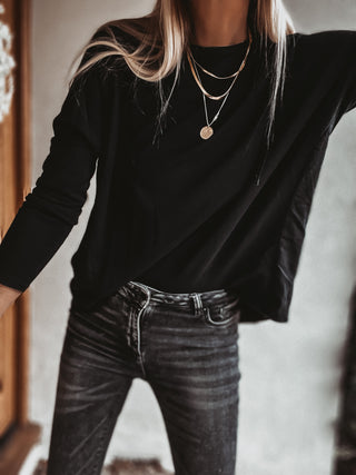 THE PERFECT BLACK LONG SLEEVED TEE *new*