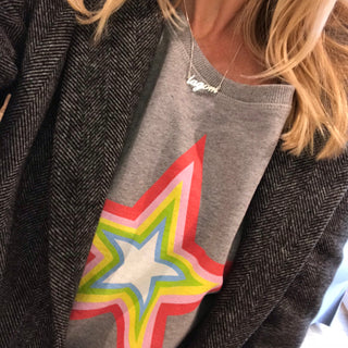 Rainbow star sweatshirt (M)