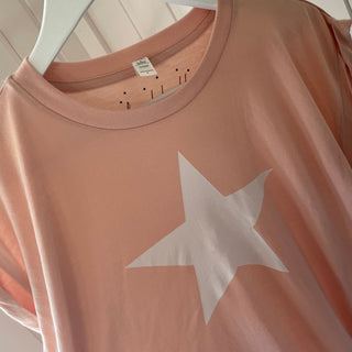 Peach star tee