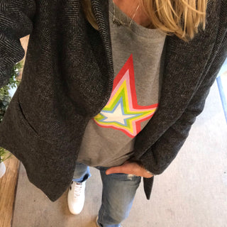 Rainbow star sweatshirt (M)