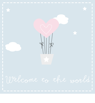 Welcome to the world balloon (girl or boy)