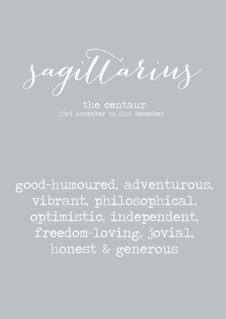 Star sign A4 print