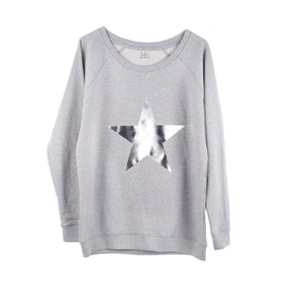 Light grey sweat with silver star